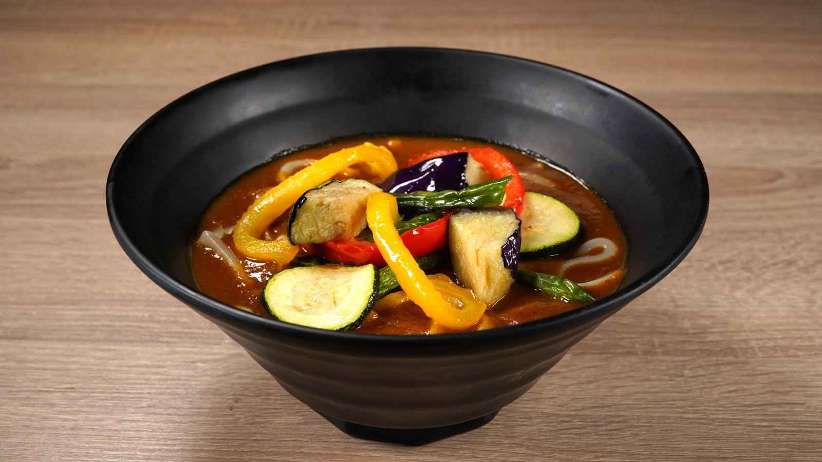 Vegetable Curry Udon in a bowl